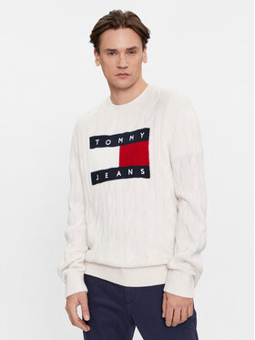 Tommy Jeans Tommy Jeans Maglione Flag DM0DM17762 Écru Relaxed Fit