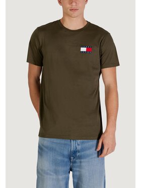 Tommy Jeans Tommy Jeans T-shirt TJM SLIM ESSENTIAL FLAG TEE EXT Verde Slim Fit