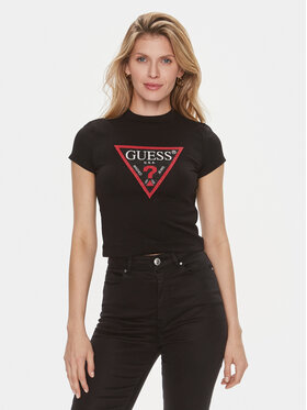 Guess Guess T-Shirt W3BI54 J1314 Schwarz Regular Fit