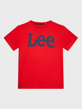 Lee Lee T-Shirt LEE0002 Czerwony Regular Fit