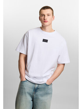 PROSTO. PROSTO. T-Shirt Jacquard Label KL261MTEE1041 Biały Oversize