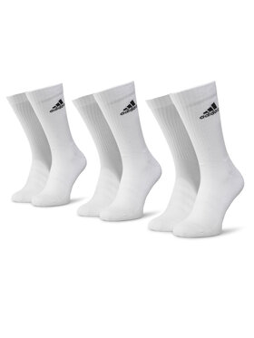 adidas adidas Sada 3 párů vysokých ponožek unisex Cush Crw 3PP DZ9356 Bílá