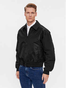 Calvin Klein Calvin Klein Geacă bomber Sateen K10K112370 Negru Regular Fit