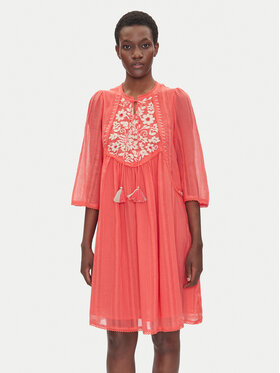 Iconique Iconique Rochie de vară IC25-043 Coral Regular Fit
