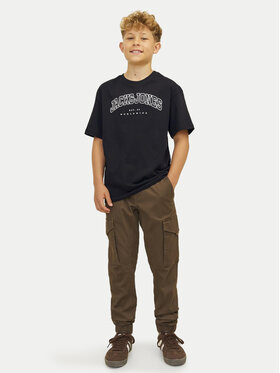 Jack&Jones Junior Majica Caleb 12258924 Črna Relaxed Fit