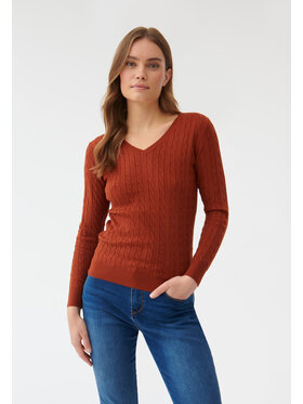 TATUUM TATUUM Sweter WIRO Pomarańczowy Classic Fit