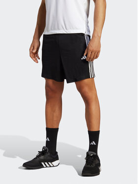 adidas adidas Sportovní kraťasy Train Essentials Piqué 3-Stripes Training Shorts IB8111 Černá Regular Fit