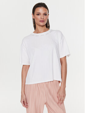 Liu Jo Sport Liu Jo Sport Tričko TA3074 J0088 Biela Relaxed Fit