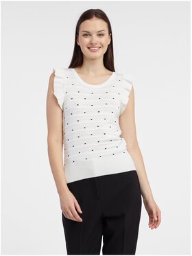 Orsay Orsay Sweter 507506001000__XS Biały Regular Fit