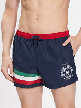 Aeronautica Militare Aeronautica Militare Plavecké šortky 231BW213CT2967 Tmavomodrá Regular Fit