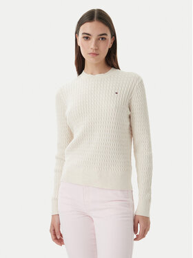 Tommy Hilfiger Tommy Hilfiger Svetr WW0WW44993 Écru Regular Fit