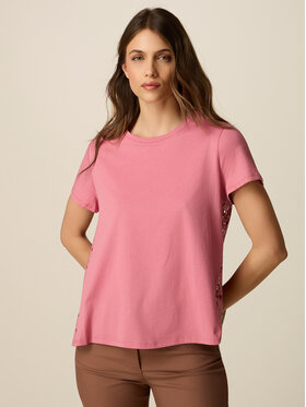 Oltre Oltre T-Shirt G035J004564N006 Różowy Regular Fit