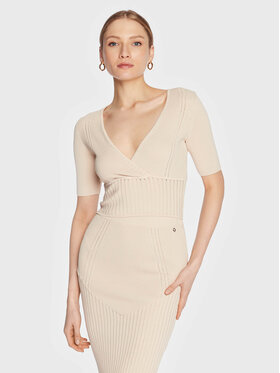 Guess Guess Sveter W3GR17 Z2U00 Béžová Regular Fit