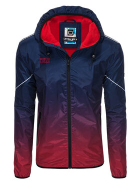 Ombre Ombre Kurtka przejściowa OM-JANP-0105 Granatowy Regular Fit