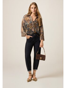 Oltre Oltre Jeansy P419R008697N034 Niebieski Regular Fit