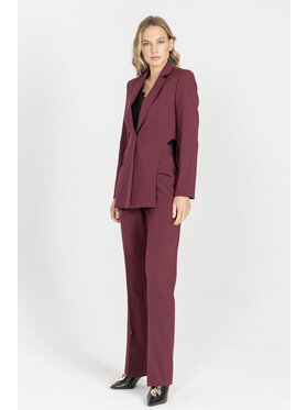 Deni Cler Milano Deni Cler Milano Spodnie materiałowe W-DC-5274-E5-F7-39-1 Bordowy Regular Fit