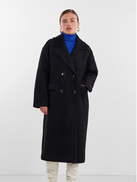 YAS YAS Wollmantel 26030712 Schwarz Loose Fit