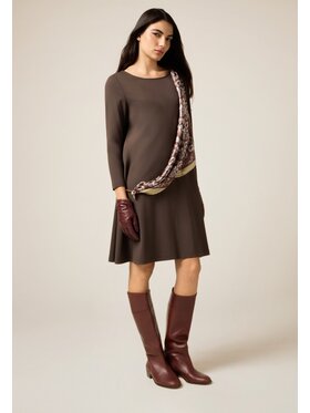 Oltre Oltre Vestito da giorno 7085R005136N032 Marrone Flare Fit