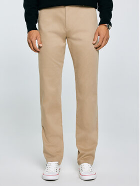 BIG STAR BIG STAR Chinosy TREVOR Beżowy Slim Fit