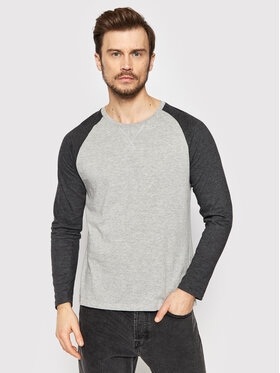 Brave Soul Brave Soul Majica dugih rukava MLT-69OSBOURNEI Siva Regular Fit