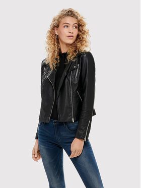 ONLY ONLY Куртка зі штучної шкіри Gemma 15153079 Чорний Regular Fit