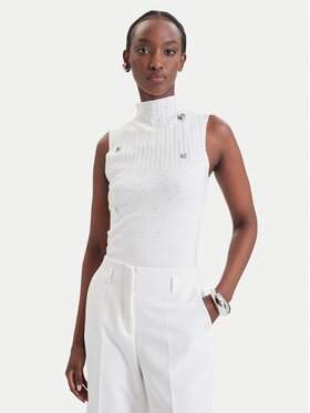 Fracomina Fracomina Блуза FR26WT4005K506R9 Кремав Slim Fit