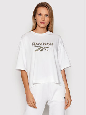 Reebok Reebok T-Shirt Classics Animal-Print Graphic H41352 Biały Oversize