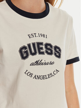 Guess T-shirt V4BI08 K8FQ4 Bijela Boxy Fit