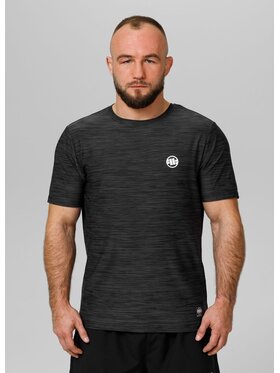 PITBULL PITBULL Koszulka techniczna Koszulka Casual Sport Small Logo S Czarny Regular Fit