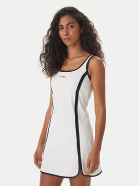 Guess Guess Sukienka codzienna V6GK06 K2997 Écru Classic Fit