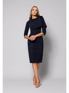 Kasia Zapała Kasia Zapała Sukienka koktajlowa Sofine Granatowy Slim Fit