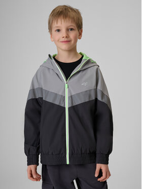 4F 4F Kurtka przejściowa URBAN ATHLETICS Szary ciemny Loose Fit