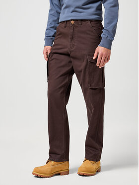 Wrangler Wrangler Spodnie materiałowe CASEY JONES CARGO Brązowy Regular Fit