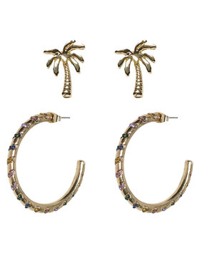 ONLY ONLY Set 2 perechi de cercei Onlpalm 15311694 Auriu