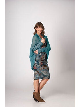 YOU by Tokarska YOU by Tokarska Kardigan Kamila alpaka Niebieski Regular Fit