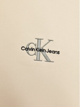 Calvin Klein Jeans Majica Dugih Rukava Monogram IG0IG02032 Écru Regular Fit