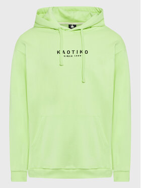 Kaotiko Kaotiko Bluza Unisex Vancouver AH007-03-H002 Zielony Relaxed Fit
