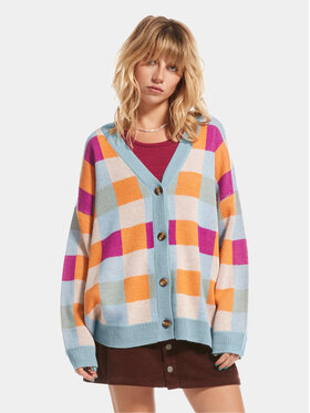 Roxy Roxy Kardigan Small Slow Chec Swtr ERJSW03578 Plava Regular Fit