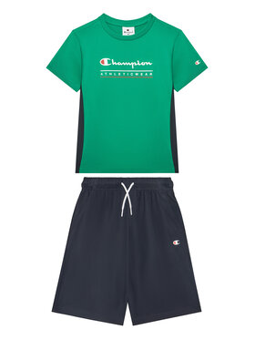 Champion Champion Set tricou și pantaloni scurți 306992 Verde Regular Fit