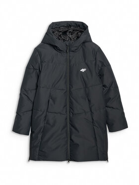 4F 4F Płaszcz zimowy OUTERWEAR Czarny Regular Fit