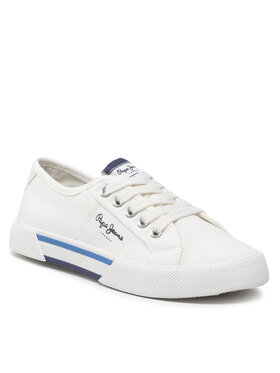 Pepe Jeans Tenis Superge Brady Boy Basic PBS30527 Bela