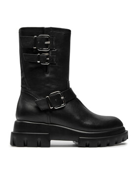 AGL AGL Čizme Chunky Biker D756589PGKD0711013 Crna