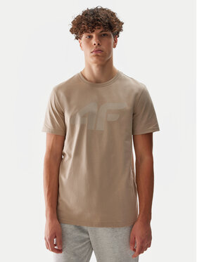 4F 4F T-shirt 4FWSS24TTSHM1155 Beige Regular Fit
