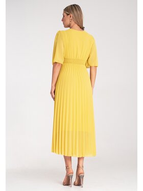 FIGL FIGL Sukienka koktajlowa M1124 Żółty Feminine Fit