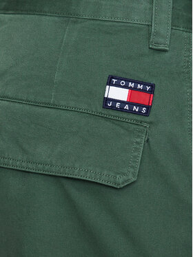 Tommy Jeans Kratke Hlače Iz Tkanine Aiden Baggy DM0DM15974 Zelena Regular Fit