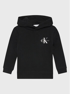Calvin Klein Jeans Calvin Klein Jeans Mikina Small Monogram IU0IU00266 Čierna Regular Fit