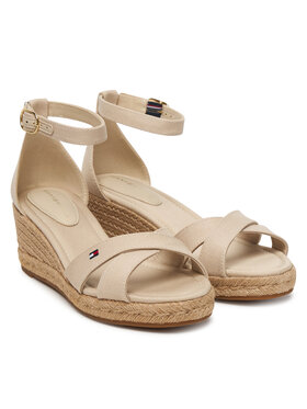 Tommy Hilfiger Tommy Hilfiger Espadrillas Mid Wedge Espad X Cross FW0FW09332 Beige