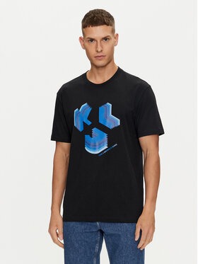 Karl Lagerfeld Jeans Karl Lagerfeld Jeans Тишърт 241D1708 Черен Regular Fit