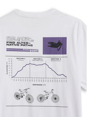 4F 4F T-Shirt WHEEL & WAVE Biały Relaxed Fit