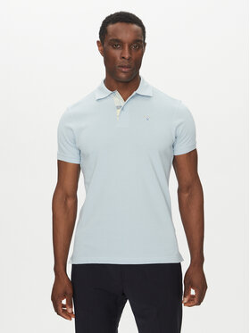 Barbour Barbour Polo Tartan MML0012BU44 Błękitny Regular Fit